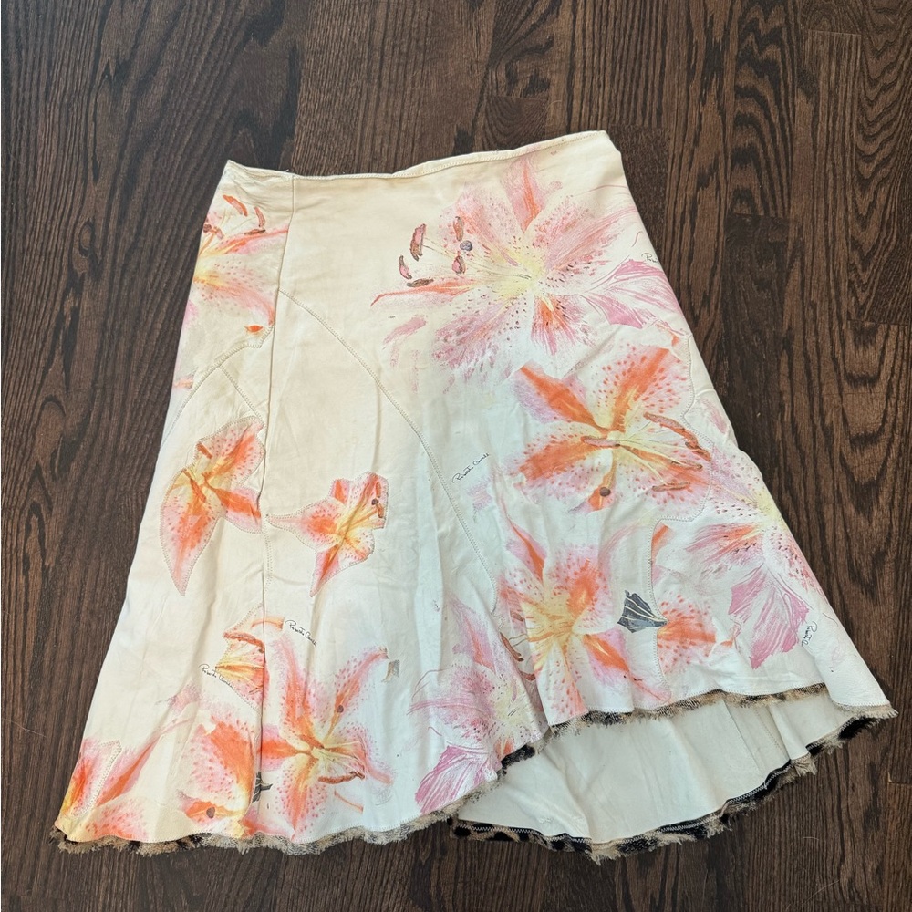 Roberto Cavalli Leather Skirt